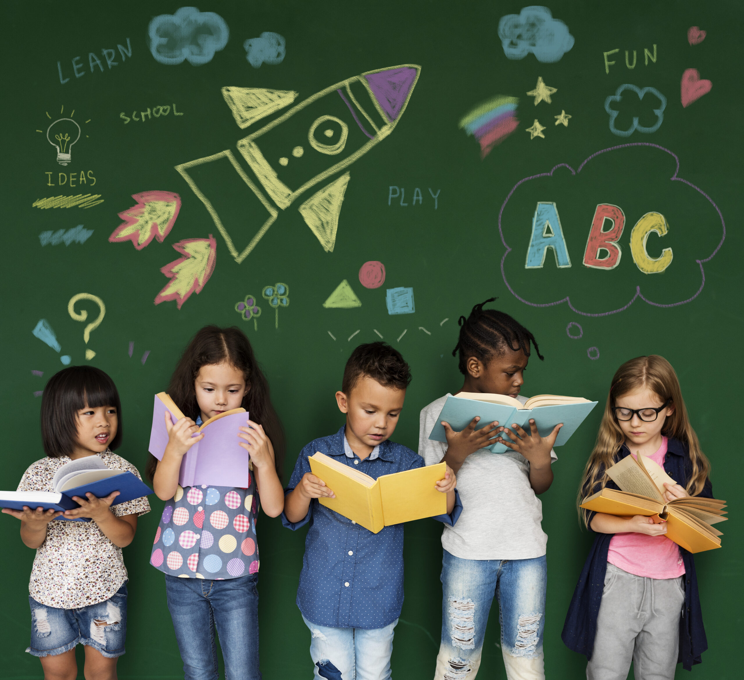 Diverse Kids Reading Books Scaled